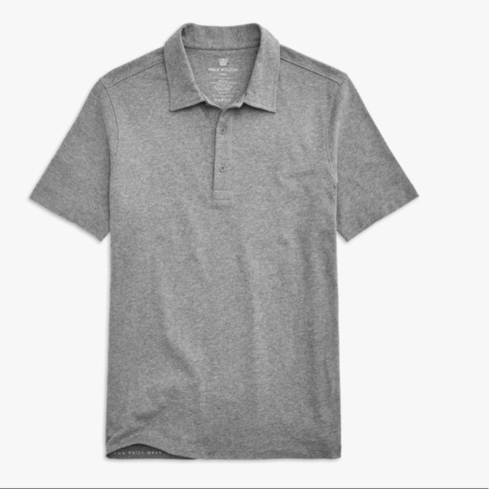 Mack Weldon- DRYKNIT T-Shirt Polo - Grey Heather / L